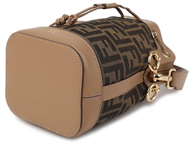 Fendi Mini borsa in tessuto Montrezzo Brown FF - vista 6