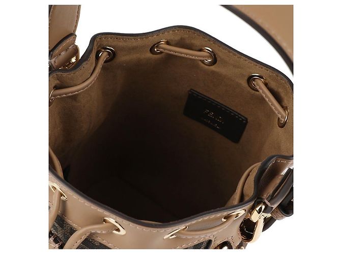 Fendi Mini borsa in tessuto Montrezzo Brown FF - vista 8
