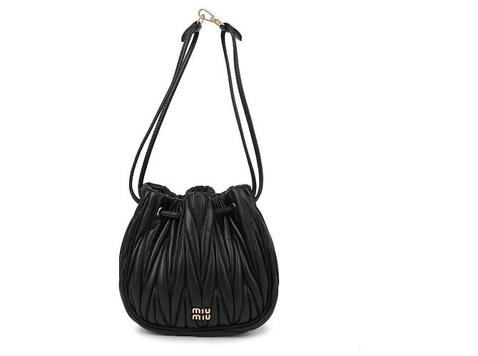 Miu Miu Pochette in pelle Nappa Nero - vista 3