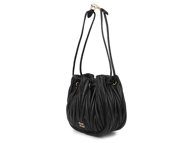 Miu Miu Pochette in pelle Nappa Nero - vista 4