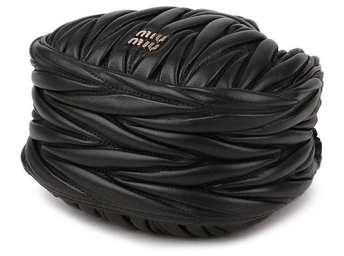 Miu Miu Pochette in pelle Nappa Nero - vista 6