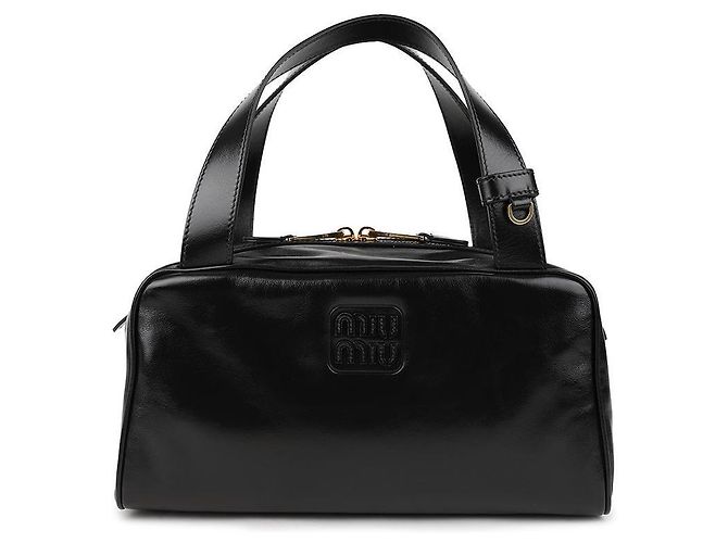 Miu Miu Borsa in pelle con manico superiore Nero - vista 3