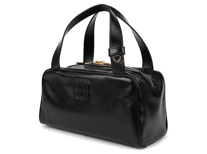 Miu Miu Borsa in pelle con manico superiore Nero - vista 4