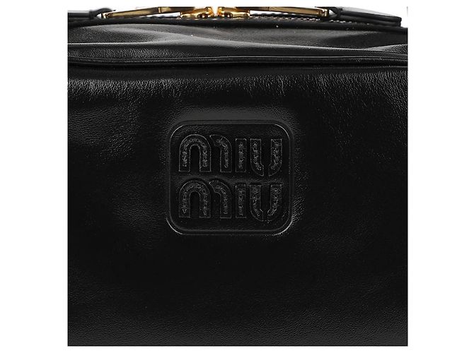 Miu Miu Borsa in pelle con manico superiore Nero - vista 9