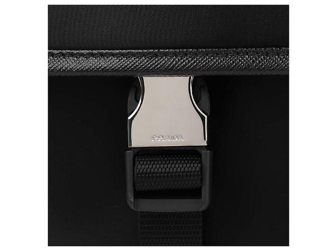 Prada Borsa a tracolla Saffiano Nero - vista 9