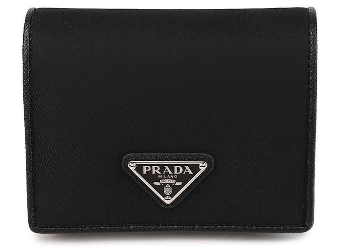 Prada Portafoglio con logo Triangle Nero - vista 3