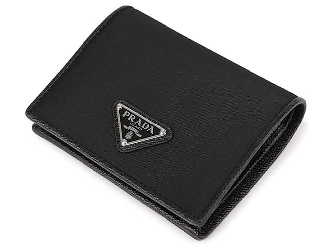 Prada Portafoglio con logo Triangle Nero - vista 6