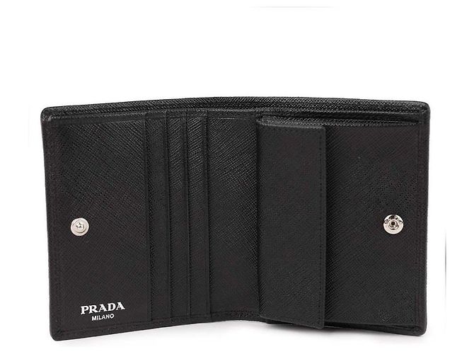 Prada Portafoglio con logo Triangle Nero - vista 7