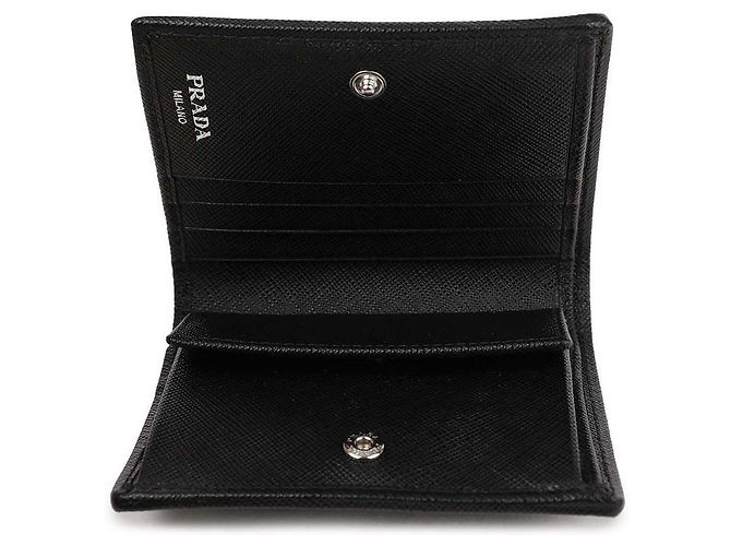 Prada Portafoglio con logo Triangle Nero - vista 9