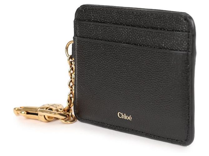 Chloé Tarjetero de cuero graneado Negro - vista 4
