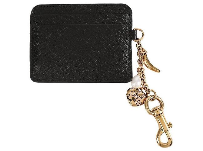 Chloé Tarjetero de cuero graneado Negro - vista 5