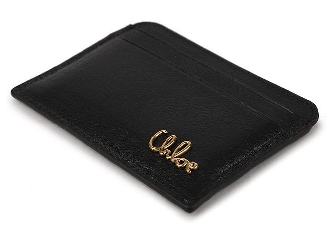 Chloé Tarjetero icónico de cuero graneado Negro - vista 6