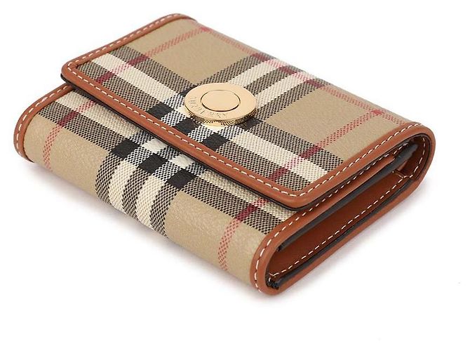 Burberry Small Check Folding Wallet White - view 6