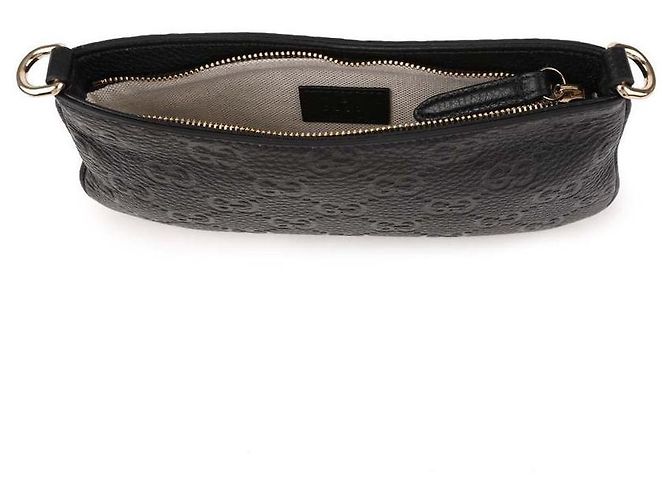 Gucci Borsa Super Mini GG Emblem Nero - vista 7