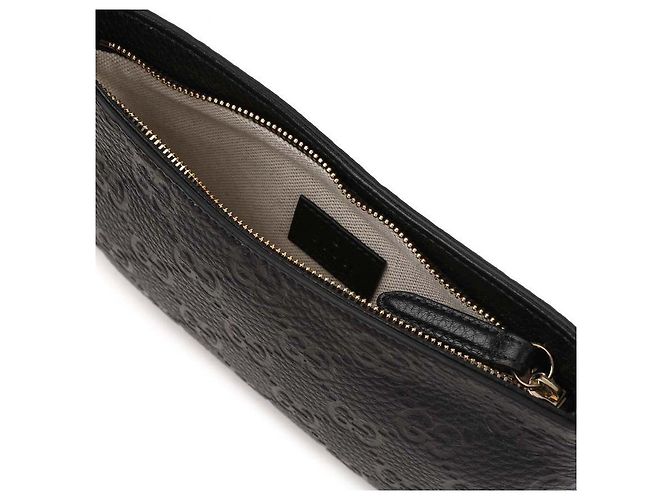 Gucci Borsa Super Mini GG Emblem Nero - vista 8