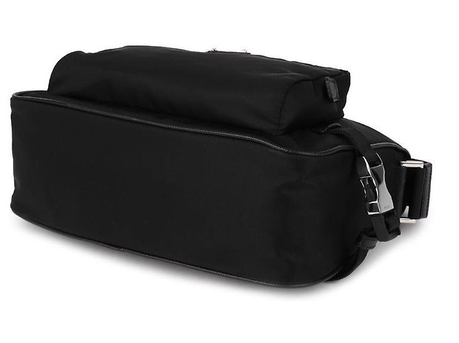 Prada Medium Re Nylon Saffiano Leather Shoulder Bag Black - view 6