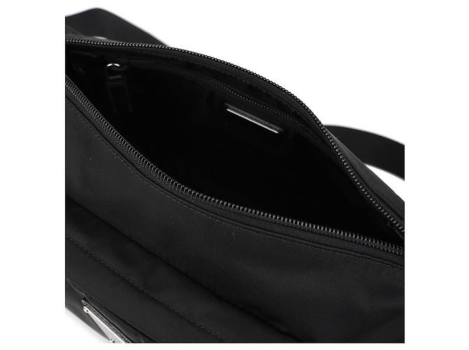 Prada Medium Re Nylon Saffiano Leather Shoulder Bag Black - view 8