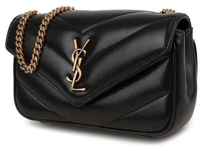 Saint Laurent Borsa a tracolla Lulu Toy Chain - vista 4