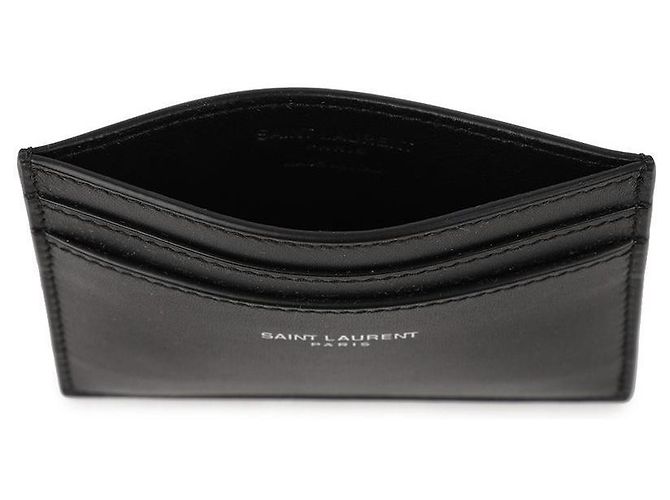 Saint Laurent Klassische Logo-Kartenetui Schwarz - Ansicht 7