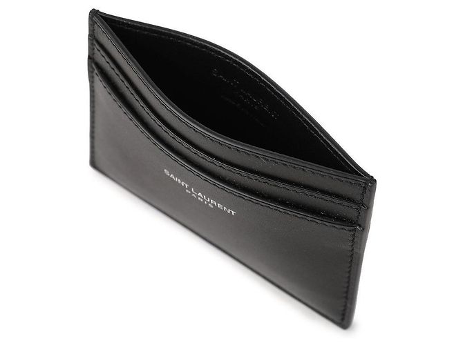 Saint Laurent Klassische Logo-Kartenetui Schwarz - Ansicht 8