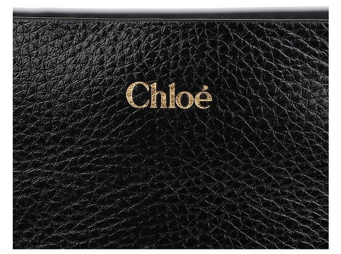 Chloé Gran Bolsa Tote de Cuero Texturizado Negro - vista 9