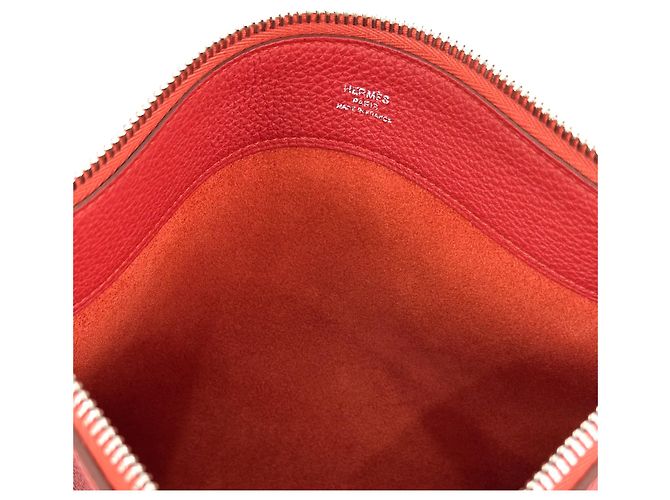 Hermès Bazar Clutch MM Loose Grenat Vermelho - vista 9