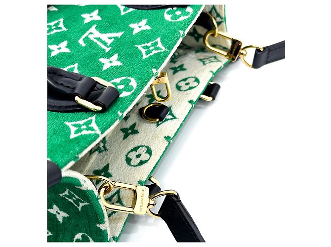 Louis Vuitton Monogramm Samt OnTheGo Tote Bag Grün - Ansicht 10