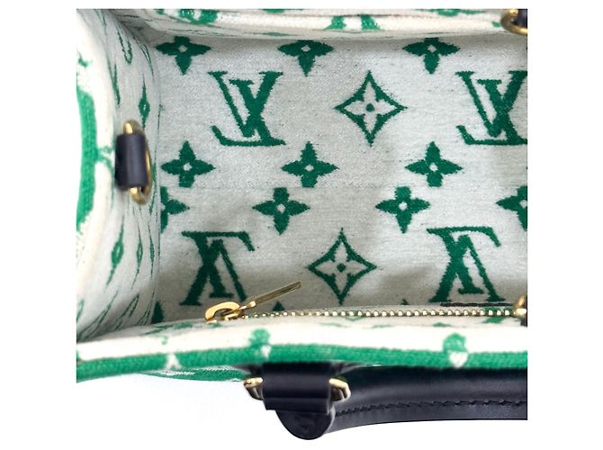 Louis Vuitton Monogramm Samt OnTheGo Tote Bag Grün - Ansicht 11