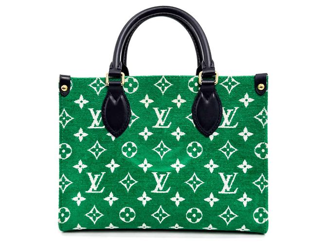 Louis Vuitton Monogramm Samt OnTheGo Tote Bag Grün - Ansicht 2