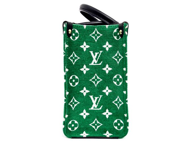 Louis Vuitton Monogramm Samt OnTheGo Tote Bag Grün - Ansicht 3