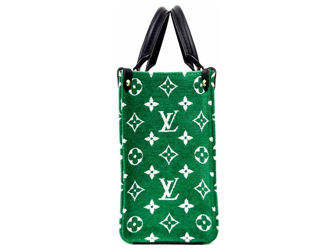 Louis Vuitton Monogramm Samt OnTheGo Tote Bag Grün - Ansicht 5