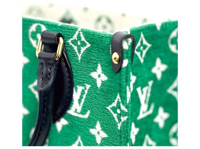 Louis Vuitton Monogramm Samt OnTheGo Tote Bag Grün - Ansicht 7