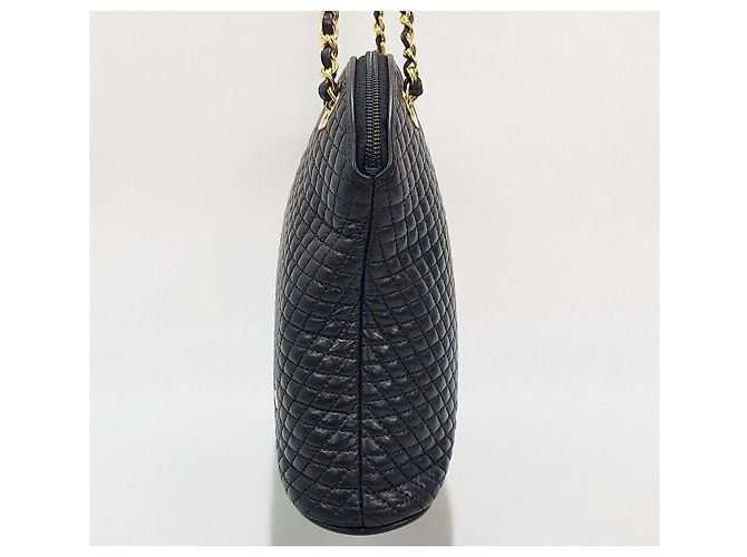 Bally Vintage Gold Chain Quilted Schultertasche Schwarz - Ansicht 4