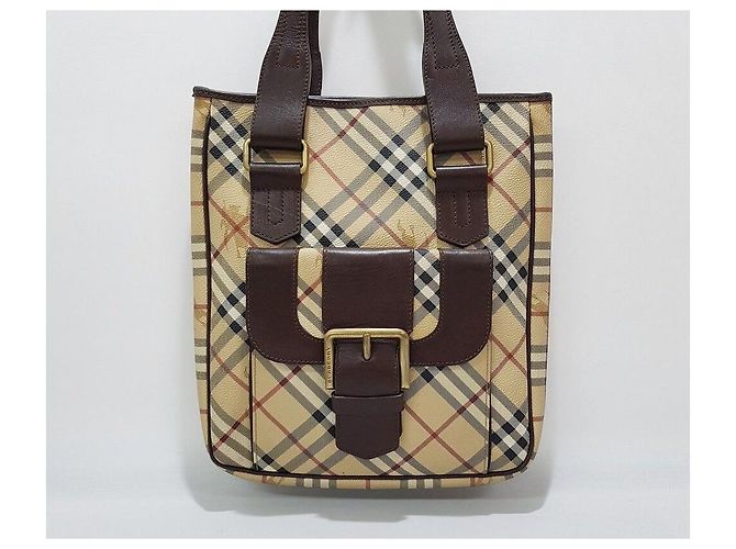 Burberry Bolsa de ombro xadrez com fivela - vista 2