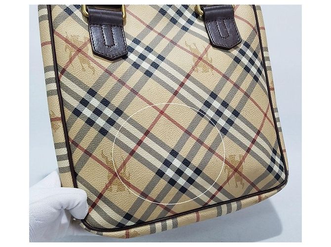 Burberry Bolsa de ombro xadrez com fivela - vista 6