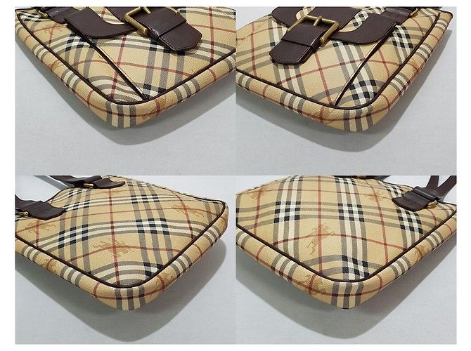 Burberry Bolsa de ombro xadrez com fivela - vista 8