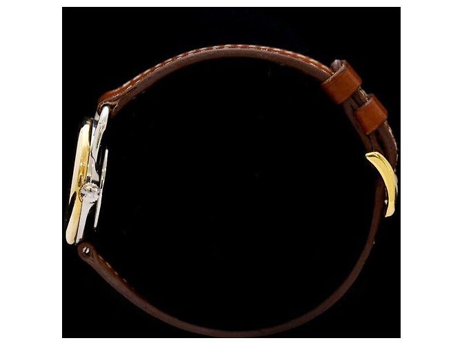Hermès Relógio redondo pequeno de couro com quartzo Asso Lady Marrom - vista 5