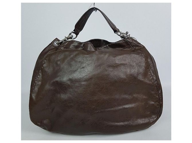 Bally Große Schultertasche aus Leder Braun - Ansicht 3