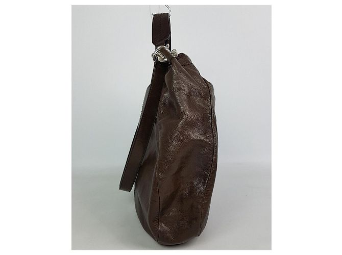 Bally Große Schultertasche aus Leder Braun - Ansicht 4