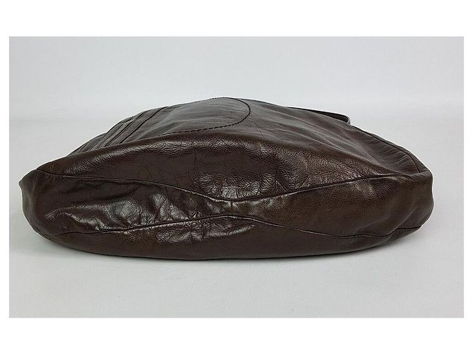 Bally Große Schultertasche aus Leder Braun - Ansicht 5