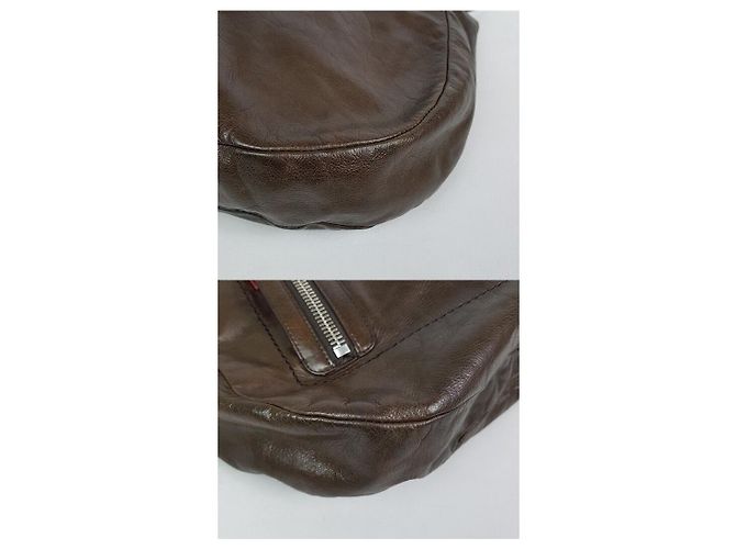 Bally Große Schultertasche aus Leder Braun - Ansicht 6