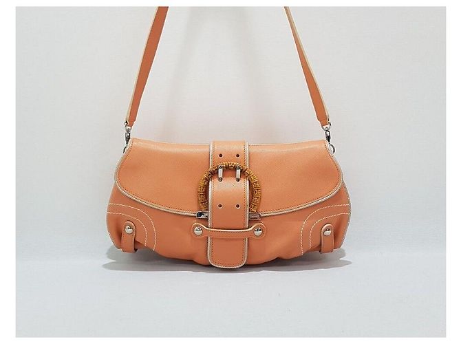 Salvatore Ferragamo Borsa a spalla con ornamento Gancini Arancione - vista 2