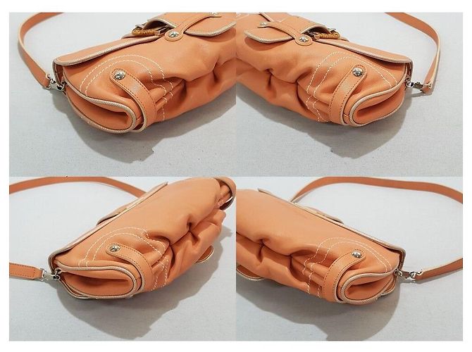 Salvatore Ferragamo Borsa a spalla con ornamento Gancini Arancione - vista 8