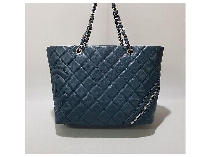 Chanel Borsa a Spalla Gabrielle con Catena Blu - vista 2