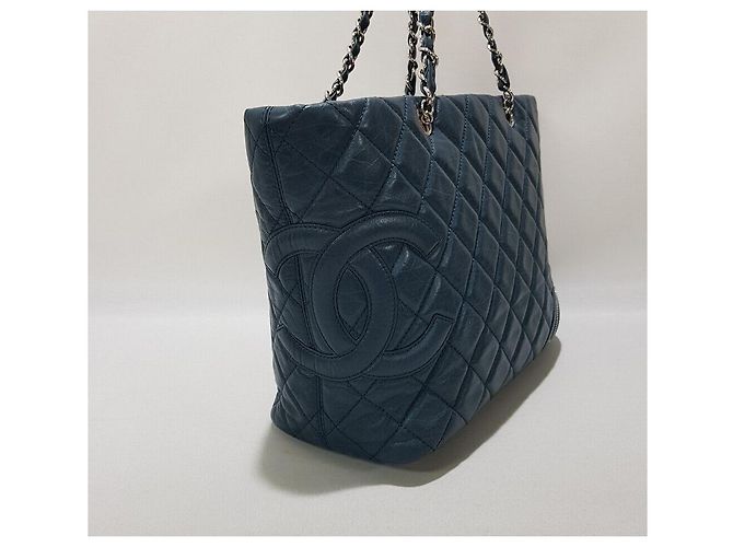 Chanel Borsa a Spalla Gabrielle con Catena Blu - vista 3