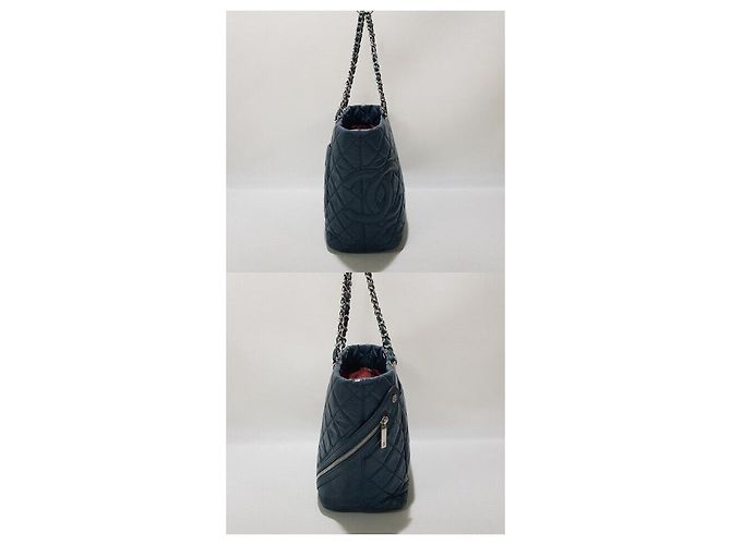 Chanel Borsa a Spalla Gabrielle con Catena Blu - vista 4