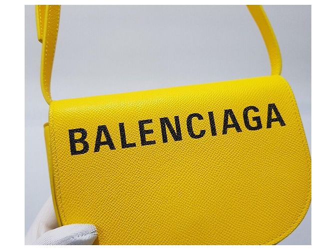Balenciaga Borsa a tracolla Black Bill Day Giallo - vista 3
