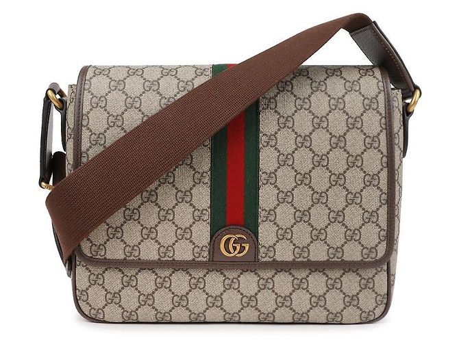 Gucci Borsa Messenger Media Opidia Marrone - vista 3