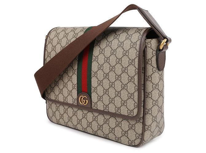 Gucci Borsa Messenger Media Opidia Marrone - vista 4