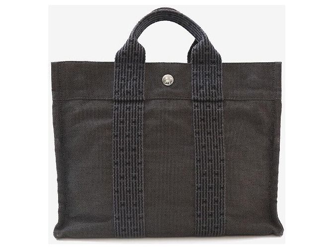 Hermès Borsa da lavoro Huruuto PM in tela carbone Nero - vista 8